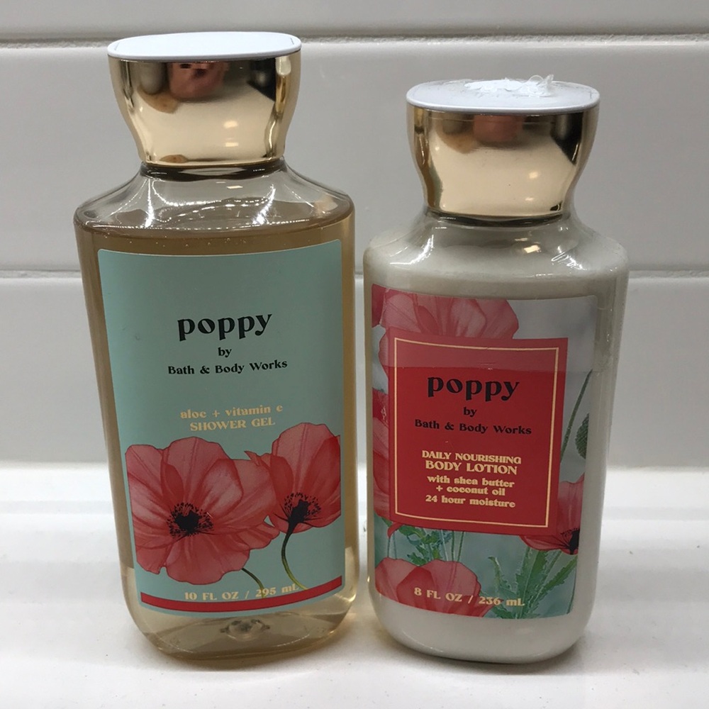 NWT! RARE! BBW 🌸Poppy body wash and body lotion